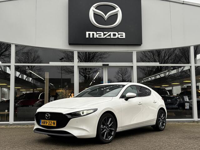 Mazda 3 kyActiv-G M Hybrid 140 Exclusive-line NL- Auto, Navigatie, Apple Carplay /Android Auto, 360 Camera,  Cruise Controle ad., Stoel verw., Stuur verw., Bose Audio