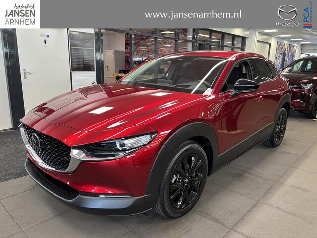 Mazda CX-30 tiv-G 140 M Hybrid Homura , Demovoordeel ¤ 5.690- , Automaat, Navi, Adap.Cruise, Clima, Apple Carplay, Camera, PDC, HUD, Stoelverwarming, 18" LMV