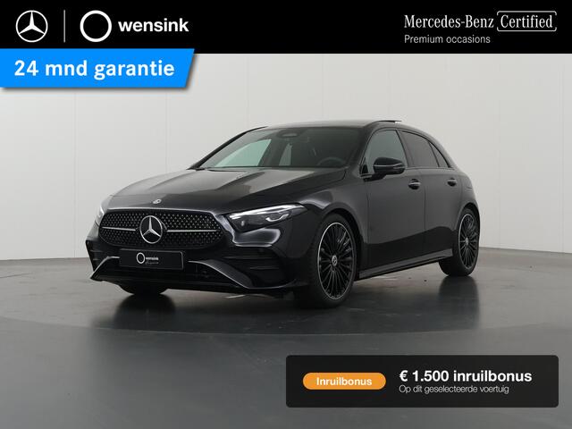 Mercedes-Benz A-Klasse AMG | Panoramaschuifdak | Premium Plus | Nightpakket | 19"Multispaak AMG velgen | Stoelverwarming |  360° camera | Head-up display |
