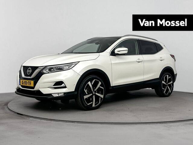 Nissan Qashqai a 140PK | Trekhaak | Navigatie | Panoramadak | 360 Graden Camera | Half-Lederen Bekleding | Climate Control | Stoel- en Voorruitverwarming