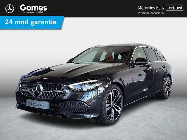 Mercedes-Benz C-Klasse ak | Bruin leder | Privacy Glas Achter | Sierdelen Lindehout Antraciet | Apple CarPlay | Android Auto | Elektrisch Verstelbare Voorstoelen + Memory