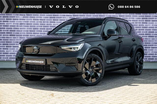 Volvo EX40 or Extended Range Ultra Black Edition 82 kWh | Europa | Harman Kardon audio | 20" | Schuif-/kanteldak | Getint Glas | Elektrische stoelverstelling | Nubuck bekleding | Adaptive Cruise Control | Dodehoekdetectie |
