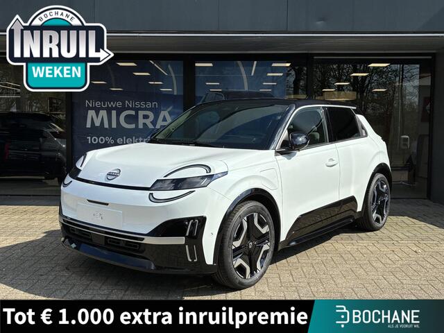 Nissan Micra h | 10 jr garantie! NIEUW UIT VOORRAAD LEVERBAAR | Achteruitrijcamera | Apple CarPlay & Android Auto | Warmtepomp | Parkeersensoren voor- en achter | Harman Kardon geluidsinstallatie | Stoel- en stuurverwarming | Climate Control | Navigatiesys