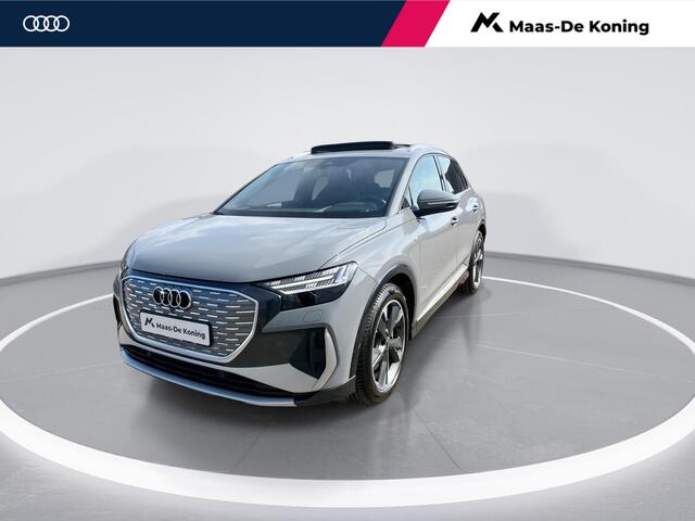 Audi Q4 e-tron kWh / 204pk S Line · Panoramadak · Trekhaak · Apple/Android Car Play · Leder/Stof