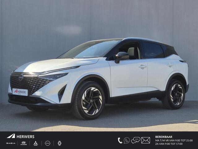 Nissan Qashqai ic N-Connecta / Facelift Model / Fabrieksgarantie tot 04-2028<100.000 / Trekgewicht 1800 kg / Cold Pack & Pack Easy / Panorama dak / Head Up Display / Elektrische achterklep / Adaptief cruise control / Rondomzicht camera /