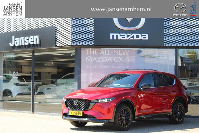 Mazda CX-5 ctiv-G M Hybrid 165 Homura , Automaat, Trekhaak, Leder, 19 inch LMV, 360 View, Apple Carplay, Bose, NAVI, Adap. Cruise, Clima, Stuur en Stoelverwarming, Stoelventilatie, LKA, BSM, Auto. Achterklep
