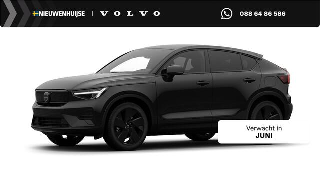 Volvo EC40 or Plus Black Edition Europa 70 kWh | Google | Adaptieve Cruise Control | Getint Glas | Harman Kardon Audio | Elek. Stoelen | Stuur-/Stoelverwarming Voor + Achter | Camera | Dodehoekdetectie | LED Koplampen | 19" LM