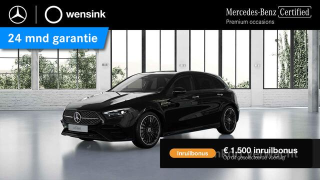 Mercedes-Benz A-Klasse AMG | Panoramaschuifdak | Night | Premium Plus pakket | Dodehoekassistent | Head-up display | 19-inch Zwarte AMG Velgen |