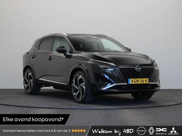 Nissan Qashqai onic Tekna Plus | BOSE audio | Stoel, stuur en voorruitverwarming | Lederen bekleding | Elektrisch vertelbare voorstoelen | 360° camera | 20" LMV |