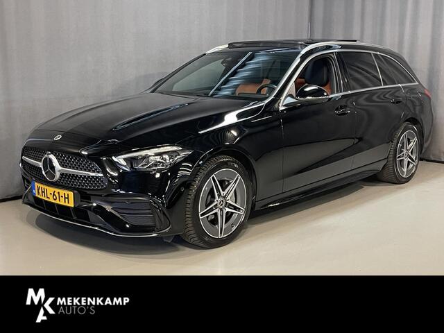 Mercedes-Benz C-Klasse ion AMG Line 18"/Panoramadak/Trekhaak/Stuur + stoelverwarming/Adaptieve cruise/Dodehoek/Sfeerverlichting premium/Elektrische klep/Apple Carplay & Android Auto