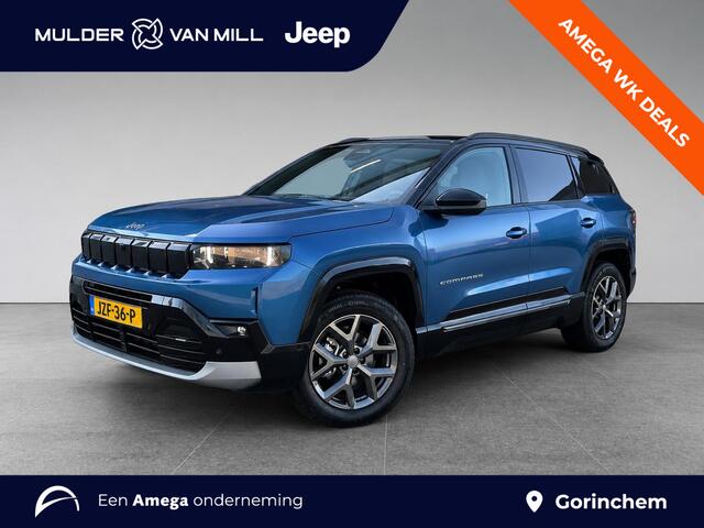 Jeep Compass n 1.2 e-Hybrid 145pk | ELEKTR. STOEL + MEMORY | SCHUIF/KANTELDAK | STOELKOELING + VERW. | 360° CAMERA |