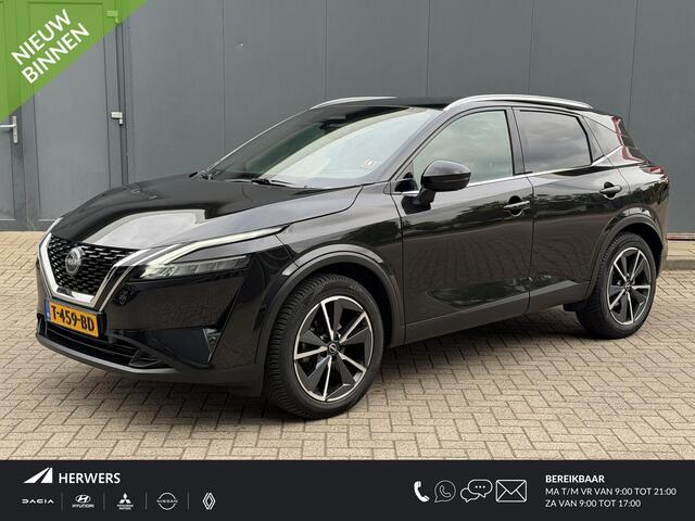 Nissan Qashqai / Trekhaak / Panoramadak / HUD / Elektr Bestuurders Stoel / Elektr. Achterklep / Stoelverwarming / Apple Carplay Android Auto