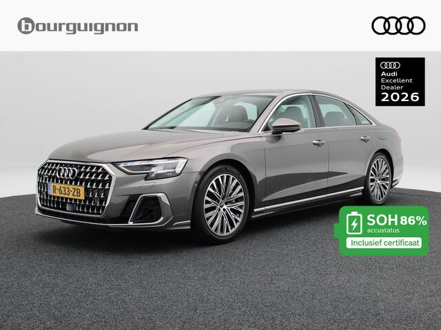 Audi A8 e quattro 463 Pk Automaat | Trekhaak | Stoelverwarming | Adaptive Cruise | Bang & Olufsen | Elektrische Stoelen | 360° Camera | CarPlay | 20 Inch