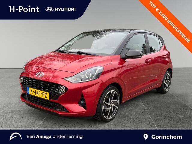 Hyundai I 10 ium 1.0 MPI 67pk | DAKKLEUR ZWART | CLIMA | NAVI | APPLE CARPLAY / ANDROID AUTO | 16'' BICOLOR LM-VELGEN | CAMERA |