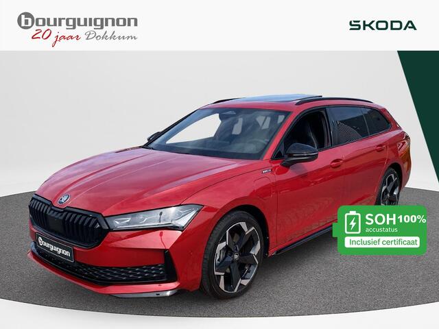 Skoda Superb I PHEV Sportline Business | PHEV | 19Inch | Pano Dak | Trekhaak | 100% SOH | 5jaar Garantie-100.000km | DCC | Leder | Matrix Led |