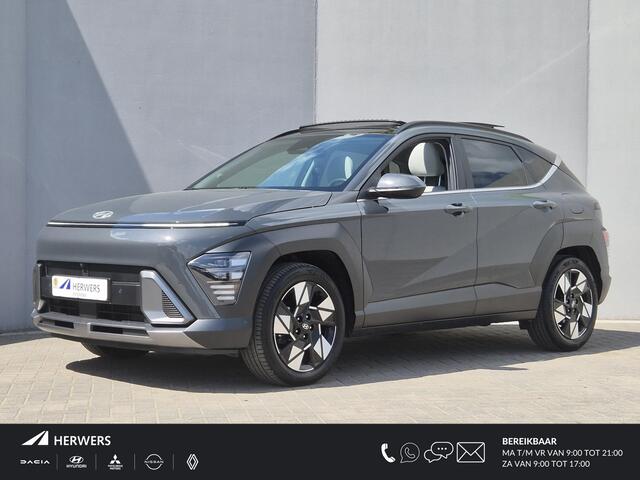 Hyundai Kona Premium Sky / Glazen schuif- en kanteldak / Stuur- Stoel & Achterbankverwarming / Elektrische achterklep / Stoelventilatie / Bose Audio Systeem / Rondomzicht camera / Adaptief cruise control / Keyless Entry/Start / Apple Carplay Android Auto /