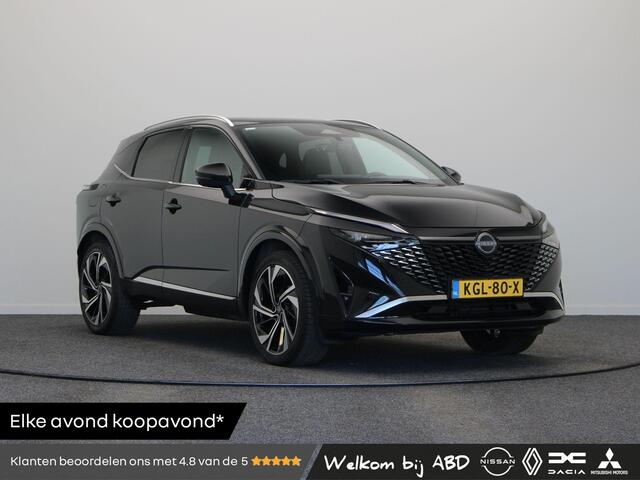 Nissan Qashqai onic Tekna Plus | BOSE audio | Stoel, stuur en voorruitverwarming | Lederen bekleding | Elektrisch vertelbare voorstoelen | 360° camera | 20" LMV |