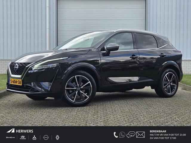 Nissan Qashqai ic Tekna / Trekhaak 1800KG / Adaptief Cruise Control / Panoramadak / Elektrisch Verstelbare Bestuurdersstoel / Head- Up Display / 360 Graden Camera / Elektrische Achterklep / Apple Carplay & Android Auto / Draadloze Telefoon Lader / Navigati