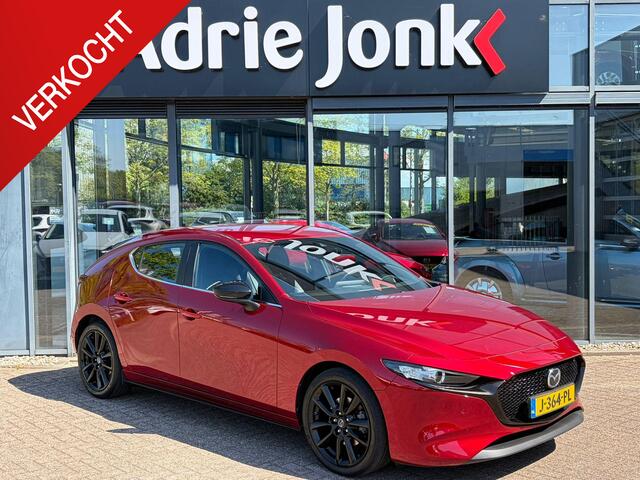 Mazda 3 kyActiv-X M Hybrid 180 Comfort met Bose AUTOMAAT | LEDER | Bose Audio | A.CAMERA | HEAD-UP DISPLAY | APPLE CARPLAY/ANDROID AUTO | 18"LM VELGEN | NED.AUTO | DELAER ONDERHOUDEN |