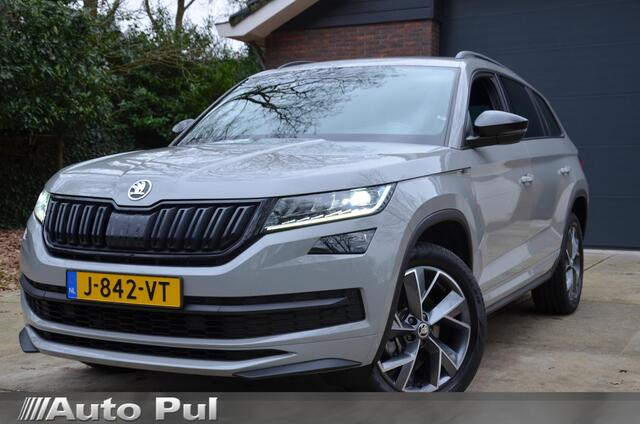 Skoda Kodiaq tline Business 7 Persoons Navi/Led/Ecc/Pdc/Stoel &Stuurverwarming/Achteruitrij-camera/Half-Leer/Privacy-Glass/Cruise control adaptief/Trekhaak-Afnb/Elektrisch Verstel bestuurdersstoel met geheugen/Virtual Cockpit
