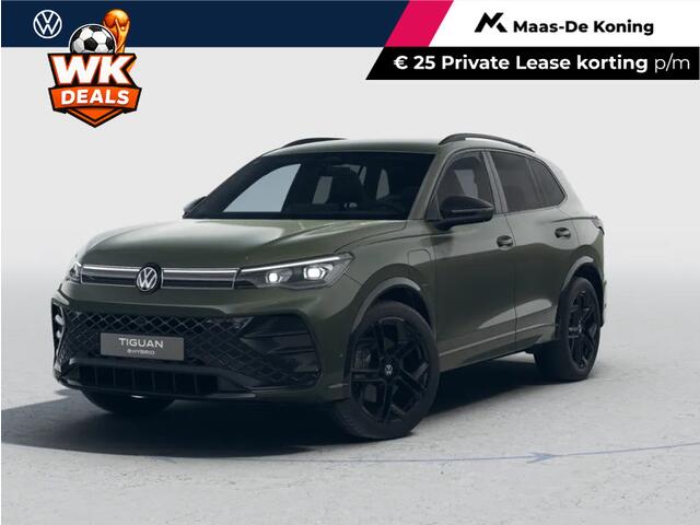 Volkswagen Tiguan 5 eHybrid 272 PK 6 versn. DSG · Black Style Pakket · Panoramaschuif-kanteldak · Trekhaak inklapbaar, met elektrische ontgrendeling, incl. aanhangermanoeuvreerhulp Trailer Assist · · Prijs is inclusief inruilpremie ·