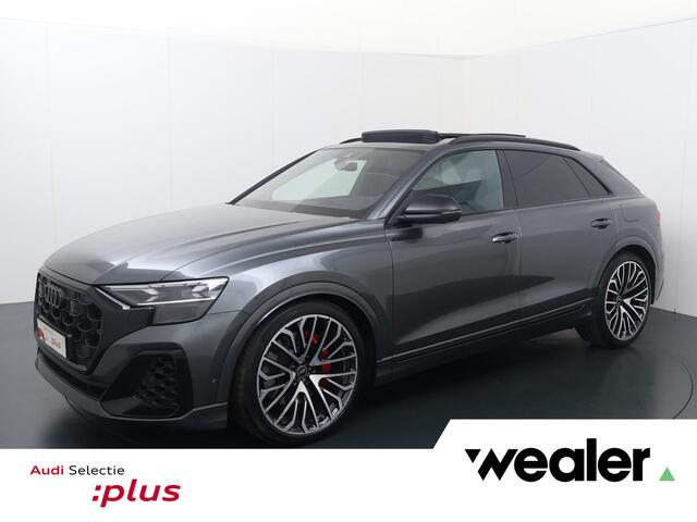 Audi Q8 e quattro Pro Line S Competition | 490 PK | SoH 100% | Trekhaak | Panoramadak | Matrix LED laser koplampen | Head-up display | Vierwielbesturing | Luchtvering |