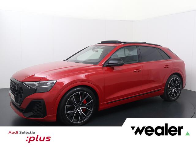 Audi Q8 e quattro Pro Line S Competition | 490 PK | SoH 97% | Trekhaak | Panoramadak | Bang & Olufsen Advanced Soundsystem | Matrix Laser koplampen | Vierwielbesturing | Nachtzicht | S-Line | Head-up display | 22" LM velgen |