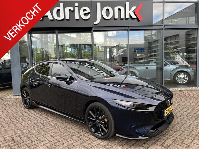 Mazda 3 kyActiv-X M Hybrid 186 Luxury I-ACTIVE SENSE PACK | SUNROOF PACK | AERO PACK | LEDER | Bose AUDIO | 360gr CAMERA | 35.217km | GARANTIE 1/2029 | NED. AUTO | 1e EIGENAAR |