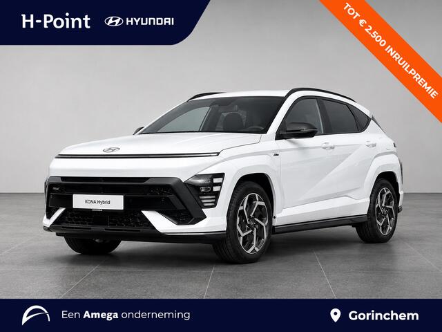 Hyundai Kona on 1.6 GDI HEV 140pk AUTOMAAT | NAVI | APPLE CARPLAY / ANDROID AUTO | 18'' BI-COLOR LM-VELGEN | CAMERA | ADAPTIVE CRUISE |