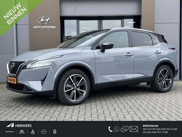 Nissan Qashqai / Trekhaak 1.400 KG / NL Auto / Voorruitverwarming / Panoramadak / Stoel- & Stuurverwarming / 360 Camera / Elek. Achterklep / HUD /