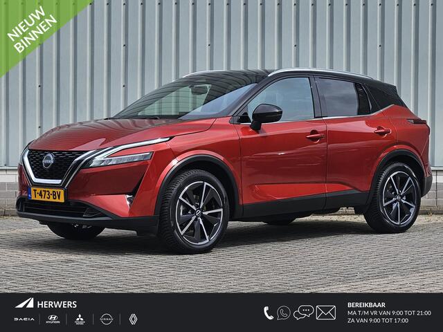 Nissan Qashqai / Trekhaak / Panoramadak / Head-Up Display / Elektrisch Verstelbare Bestuurdersstoel / Elektrische Achterklep / Adaptief Cruise Control / Apple Carplay & Android Auto / Climate Control /