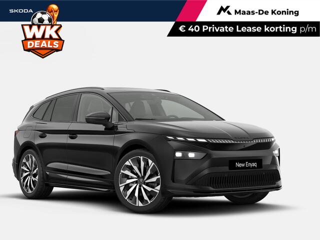 Skoda Enyaq iV tromotor 210 kW / 286 PK SUV 21'' velgen | Panoramisch schuif/kanteldak | wegklapbare trekhaak | 3000,- inruilvoordeel