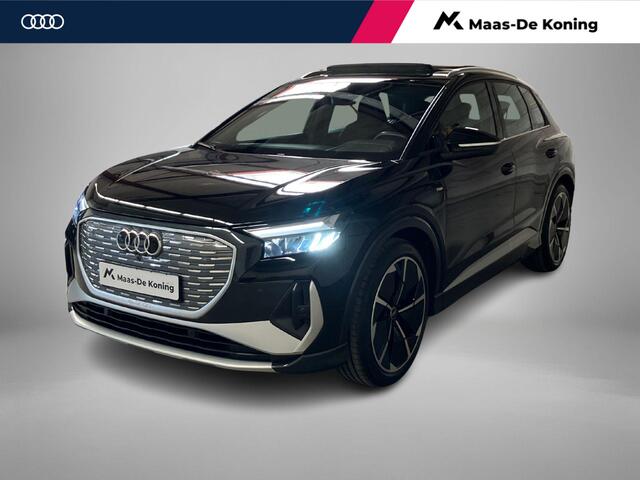 Audi Q4 e-tron h 150kW/204PK S line Panoramadak · Trekhaak · Apple/Android Car Play · Stoelverwarming · Navigatie · Parkeersensoren