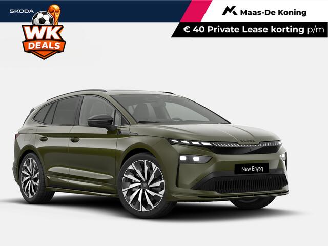 Skoda Enyaq iV on Elektromotor 210 kW / 286 PK SUV 21'' velgen | Panoramisch schuif/kanteldak | wegklapbare trekhaak | 3000,- inruilvoordeel