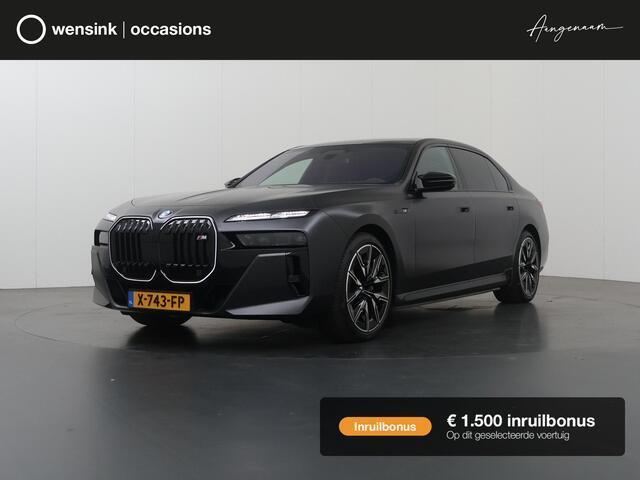 BMW i7 rive 106 kWh | SOH 97% | M-Pakket | Iconic Glow | Sky Lounge | Travel En Comfort Systeem | Bowers & Wilkins | Innovatie Pakket | Executive Pakket | Executive Lounge | Connoisseur Pakket | Airco akoestisch pakket |