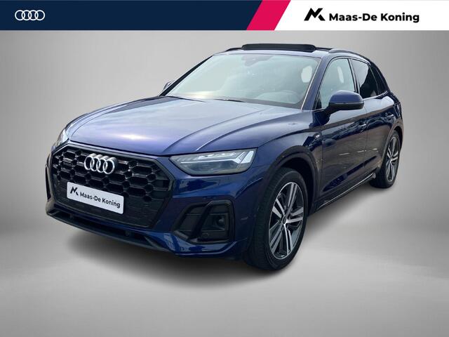 Audi Q5 e 220kW/299PK S Line · Panoramadak · Camera ·  Luchtvering · Apple/Android Car Play · Drive select · Garantie t/m 28-05-2028 of 80000km.