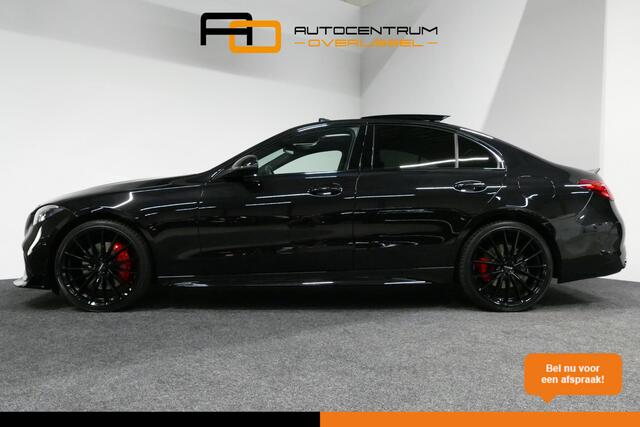 Mercedes-Benz C-Klasse AMG Diffuser / Brabus look Grille / Panoramadak / Elektr. verstelbare voorstoelen + memory / Digital Light (Laser) / Ambienteverlichting / Stoelverwarming / Apple Carplay - Android Auto / Achteruitrijcamera / Dodehoek detectie / 20''