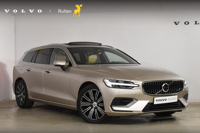 Volvo V60 Plug-in Hybrid AWD Ultimate Bright / Adaptive Cruise Control / Harman Kardon / 360 Camera / Elektrisch glazen schuif-kanteldak / Head-up Display / Nappa leer met stoelventilatie / Elektrisch verstelbare stoelen met geheugen / Stoelverwarming / St